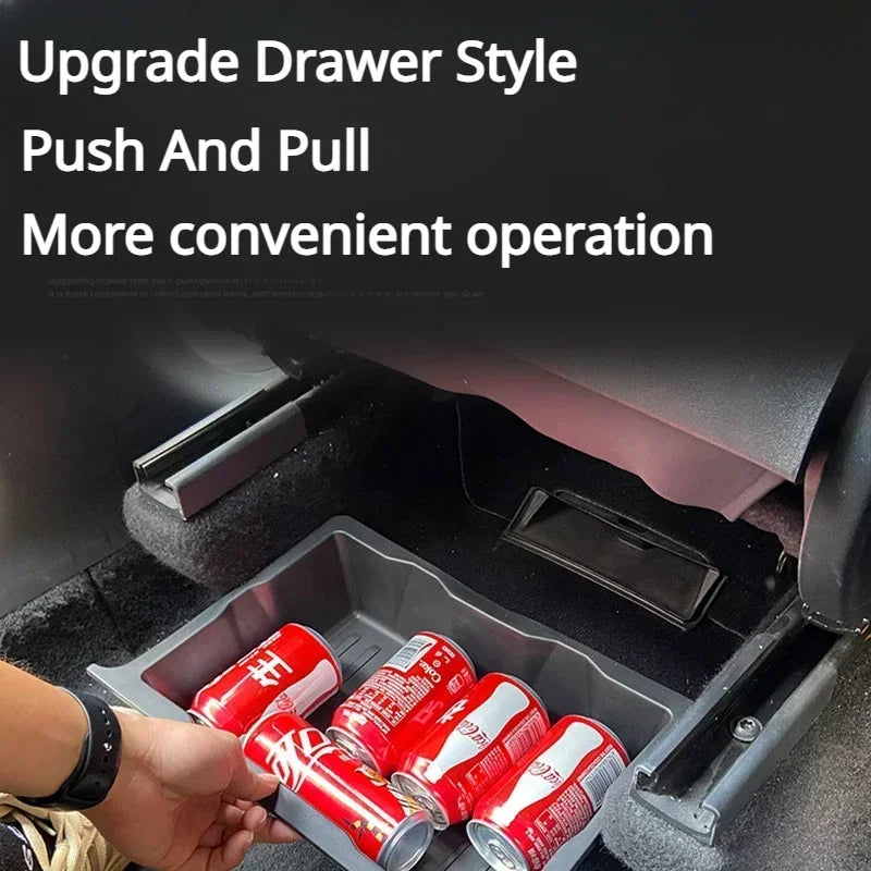 درج تخزين مخفي أسفل مقعد تسلا موديل Y | Tesla Model Y Under Seat Hidden Storage Organizer