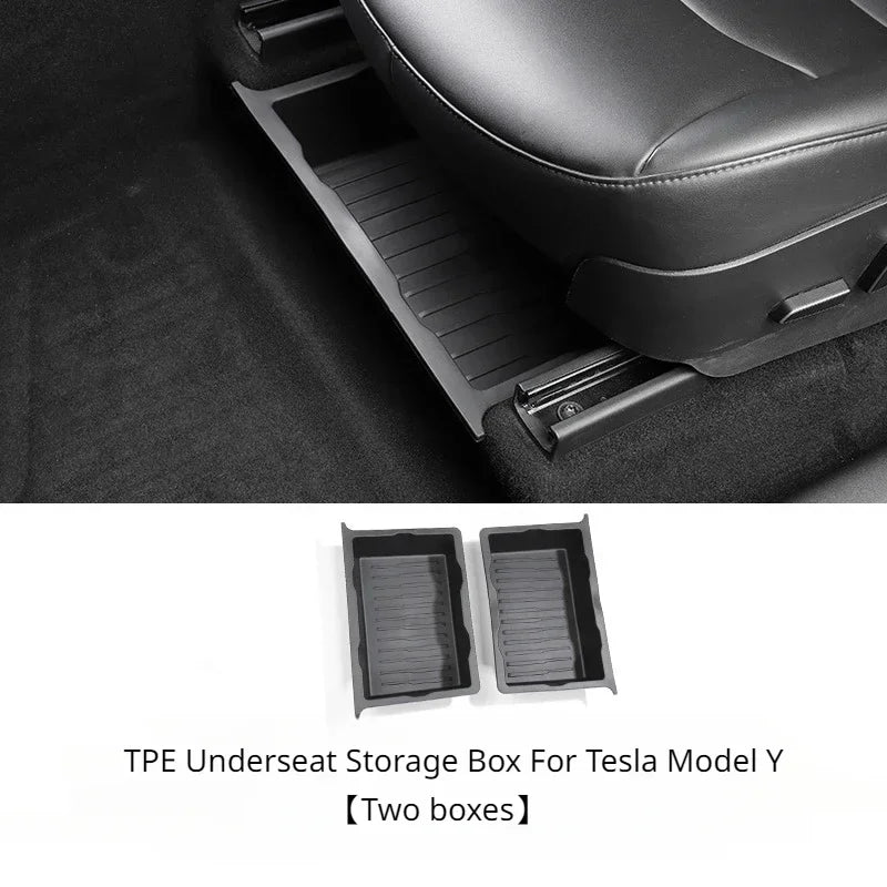 درج تخزين مخفي أسفل مقعد تسلا موديل Y | Tesla Model Y Under Seat Hidden Storage Organizer